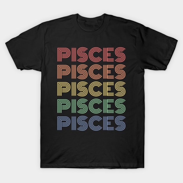 Colorful Pisces zodiac design! T-Shirt by euheincaio